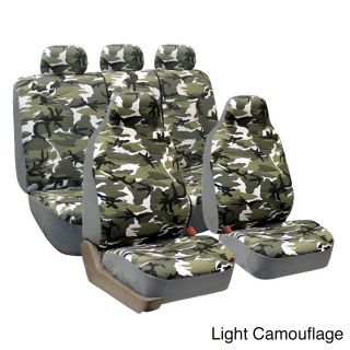Camouflage Car Seat Covers Airbag Compatible And Split Bench (full Set)