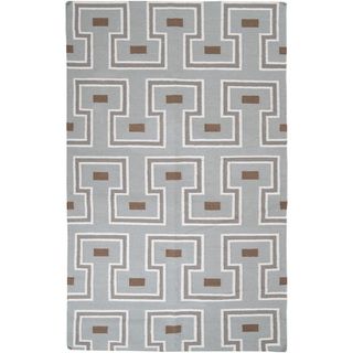 Hand woven Heerenveen Grey Wool Rug (9 X 13)