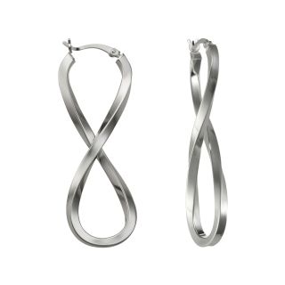 Figure 8 Hoop Earrings Sterling Silver, Womens