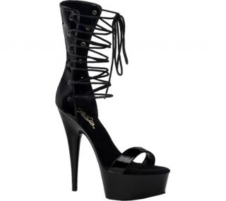 Womens Pleaser Delight 600 32   Black Patent High Heels