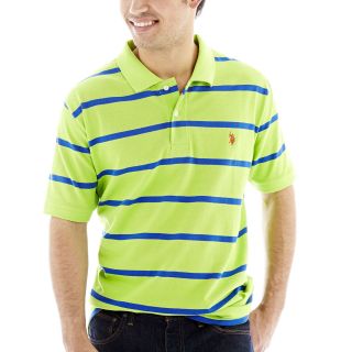 U.S. Polo Assn. Striped Piqué Polo, Apple Martini, Mens