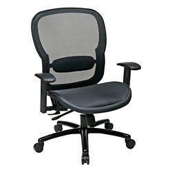 Office Star Executive Breathable Mesh Chair (Black Weight capacity 400 poundsBreathable mesh seat and back with adjustable lumbar supportThree (3) position locking, 2 to 1 synchro tilt control with adjustable tilt tension2 Way adjustable armsHeavy duty g