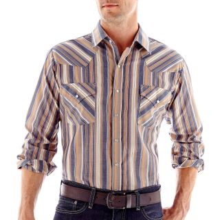 Ely Cattleman Woven Shirt Big and Tall, Khaki Stripe, Mens