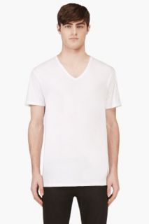 Calvin Klein Underwear White V_neck T_shirt Three_pack