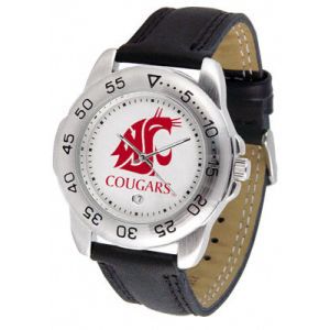 Washington State Cougars Sport Leather Band Watch