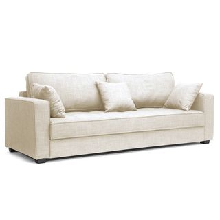 Baxton Studio Beige Linen Sofa Bed