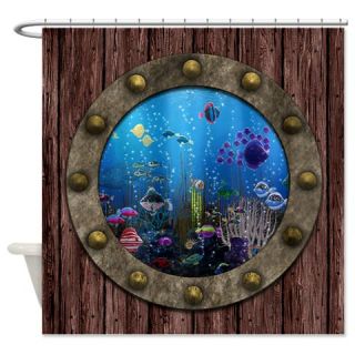  Underwater Love Porthole Shower Curtain  Use code FREECART at Checkout