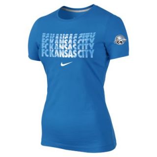 Nike FC Kansas City Core (NWSL) Womens T Shirt   Blue