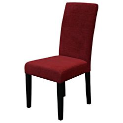 Aprilia Dark Red Upholstered Dining Chairs (set Of 2)