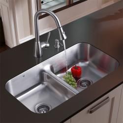 Vigo Undermount 18 gauge Stainless steel Kitchen Sink, Faucet And Dispenser