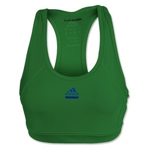 adidas Womens Techfit Solid Sport Bra (Green)