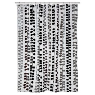 Room Essentials Vinel Shower Curtain   Black/Gray