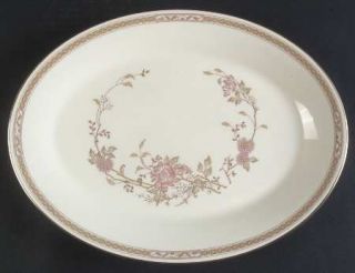 Royal Doulton Lisette 13 Oval Serving Platter, Fine China Dinnerware   Romance