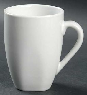Tabletops Unlimited Quinto Mug, Fine China Dinnerware   All White Porcelain,Coup