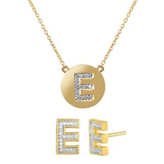 ONLINE ONLY   Diamond Addiction Diamond Accent Initial E Set, Womens