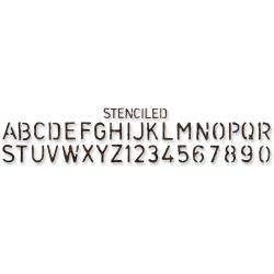 Sizzix Sizzlits Decorative Strip Die By Tim Holtz stenciled Alphabet