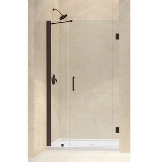 Dreamline Oil Rubbed Bronze Unidoor 37 38 inch Frameless Hinged Shower Door (Tempered glass, aluminum, brassIntended use IndoorTempered glass ANSI certifiedAssembly requiredProduct Warranty Limited 5 (five) year manufacturer warranty Warranty for any ha