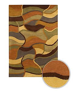 Neutral Color Hand tufted Contemporary Mandara Rug (8 X 11) (MultiPattern GeometricMeasures 0.75 inch thickTip We recommend the use of a non skid pad to keep the rug in place on smooth surfaces.All rug sizes are approximate. Due to the difference of mon