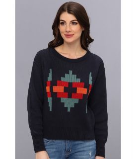 The Portland Collection by Pendleton Little Crane Pullover Womens Long Sleeve Pullover (Navy)