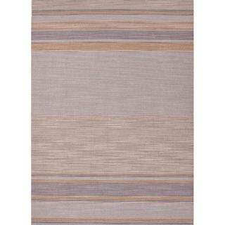 Handmade Flat Weave Stripe Pattern Multi Color Rug (4 X 6)
