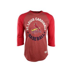 St. Louis Cardinals Mitchell and Ness MLB Program Raglan T Shirt