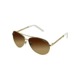 LIZ CLAIBORNE Garnet Aviator Sunglasses, Gold, Womens