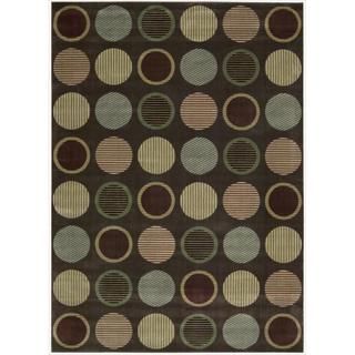 Cambridge Striated Orbs Chocolate Rug (96 X 13)