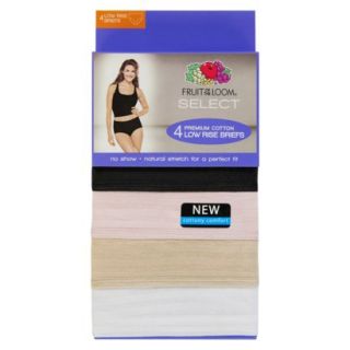 Fruit of the Loom SELECT Cotton Textures Brief 4 Pack   Assorted Colors 9