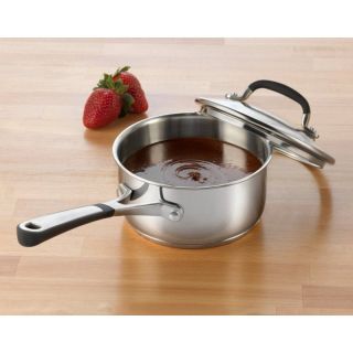 Calphalon Simply Stainless Steel 2 qt. Sauce Pan with Cover Multicolor   1758176