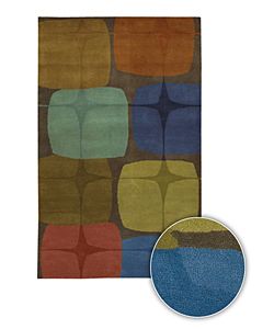 Hand tufted Mandara Contemporary Geometric print Wool Rug (8 X 11) (MultiPattern GeometricMeasures 0.75 inch thickTip We recommend the use of a non skid pad to keep the rug in place on smooth surfaces.All rug sizes are approximate. Due to the difference