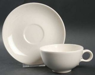 Taylor, Smith & T (TS&T) Pebbleford White Flat Cup & Saucer Set, Fine China Dinn