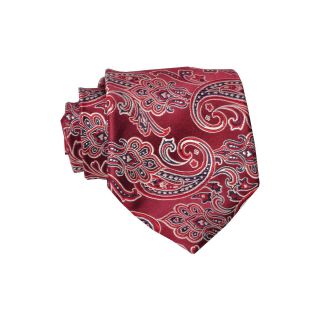 Stafford Crown Paisley Silk Tie, Red, Mens