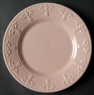  Athena Pink Salad Plate, Fine China Dinnerware   All Pink,Embossed Bead