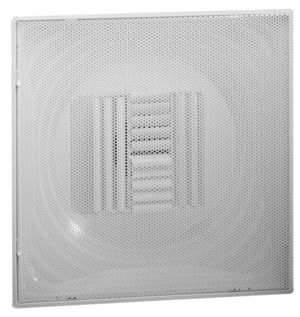 Hart Cooley CBPS 10W HVAC Diffuser, 10 CBPS Steel TBar Curved Blade Perforated Supply Diffuser White (050803)