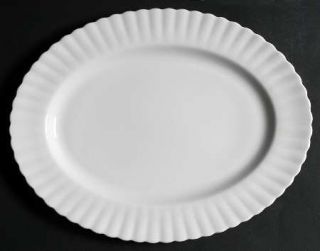 Royal Albert Reverie 13 Oval Serving Platter, Fine China Dinnerware   All White