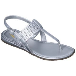 Girls Rachel Shoes Jordan Thong Sandals   Silver 3