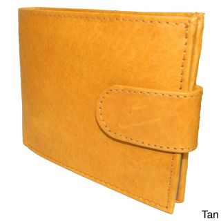 Cowhide Leather Bi fold Suede Lined Wallet