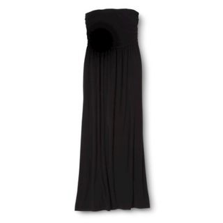 Merona Womens Strapless Maxi Dress   Black   XS