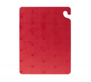 San Jamar KolorCut Cutting Board, 12 x 18 x 1/2 in, NSF, Red