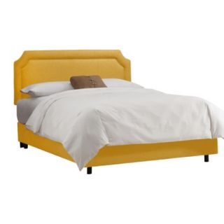 Skyline cal King Bed Clarendon Notched Bed   Linen French Yellow
