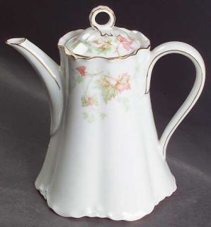 Hutschenreuther Maple Leaf (Scalloped) Small Coffee Pot & Lid, Fine China Dinner