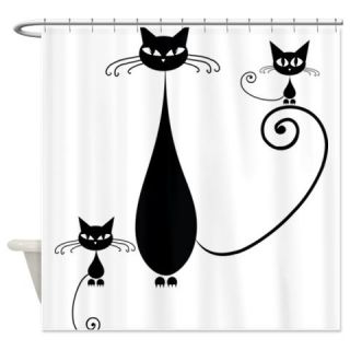  Black Cat Shower Curtain  Use code FREECART at Checkout