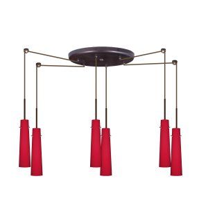 Besa Lighting BEL 6BC 5674RM BR Camino Pendant