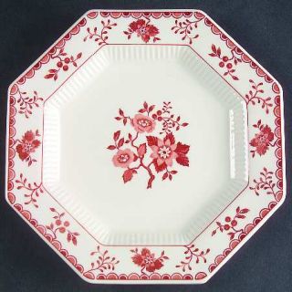 Nikko Bittersweet Salad Plate, Fine China Dinnerware   Classic Collection,Red Fl