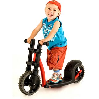 Ybike Red Aluminum Frame Kicker Scooter With Nine inch Rubber Wheels (Red/blackLarge 9 inch rubber wheels with super strong treadSturdy aluminum frameSturdy ABS plastic deck and handle barsHandle bars are sized just right for the young rider only 21 inche