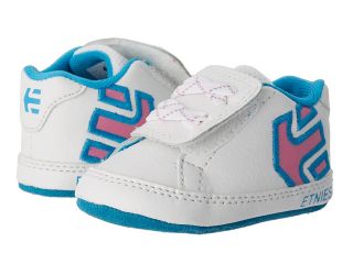 etnies Kids Fader Crib Girls Shoes (White)