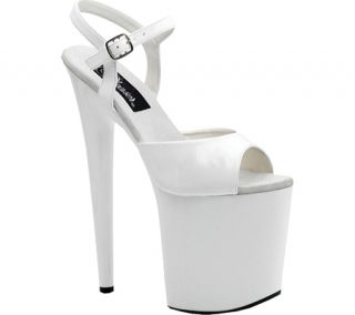 Womens Pleaser Flamingo 809   White/White Patent High Heels