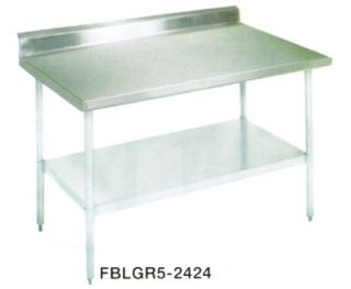 John Boos 5 in Riser Top Work Table w/ Galvanized Legs & Undershelf, 36 x 30 in
