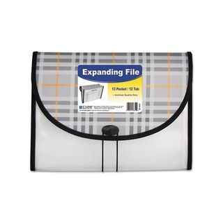 C line 13 pocket Plaid Expanding File (PlaidModel CLI58312Dimensions 13.06 inches wide x 9.5 inches long x 1.5 inches deep )