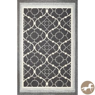 Christopher Knight Home Hand woven Charcoal Filigree Black Area Rug (5 X 76)
